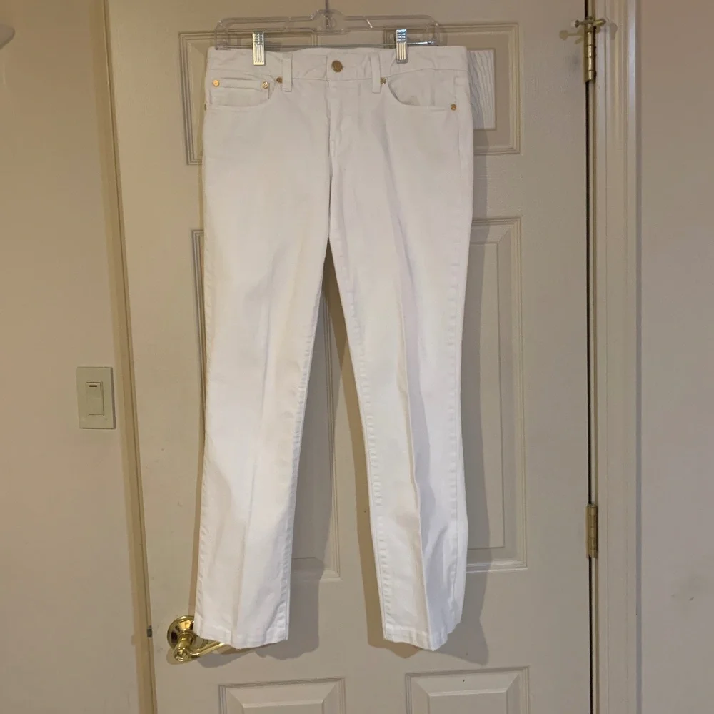 Tory Burch White 5 pkt Super Skinny Jeans sz 30
